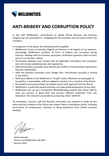 Wellkinetics ABC Policy